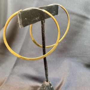 Golden hoop earrings